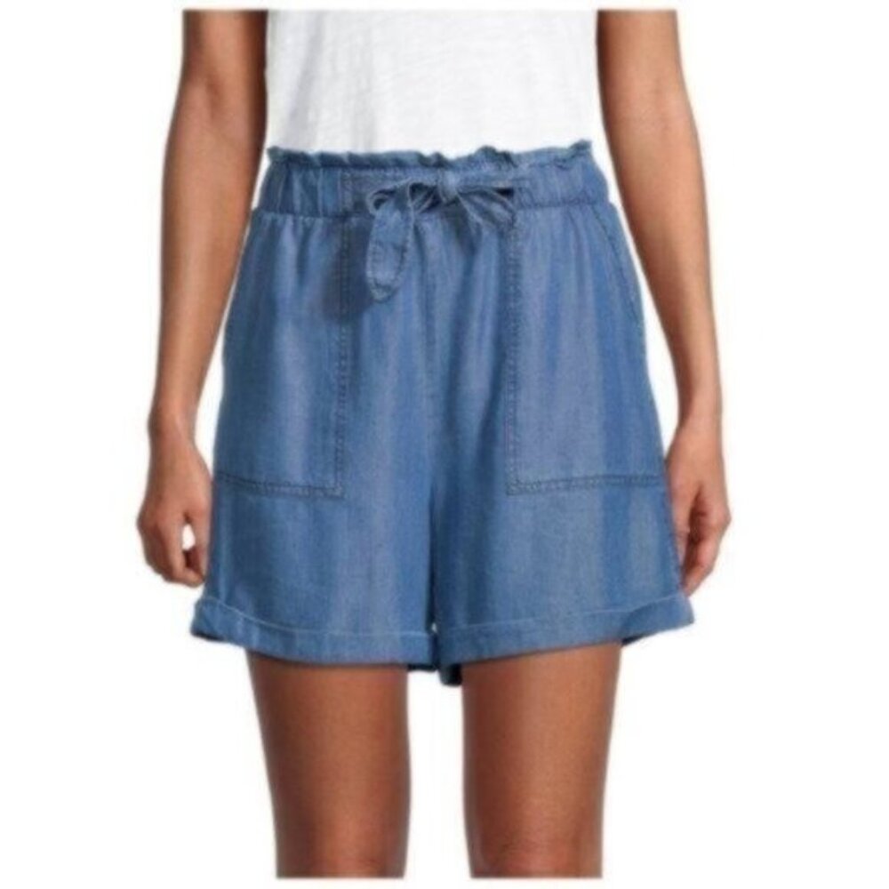NWT Buffalo David Bitton ​Blue Chambray High Waist Shorts Large